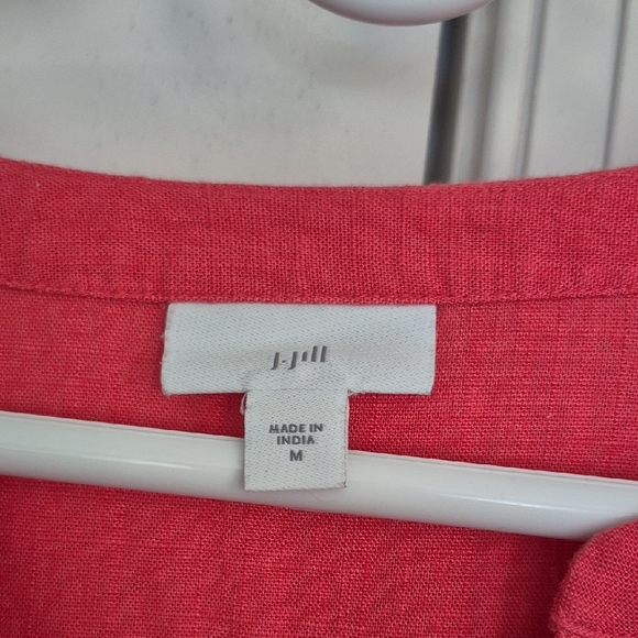 J. Jill Vibrant Coral Button-Down Shirt - Picture 2 of 5